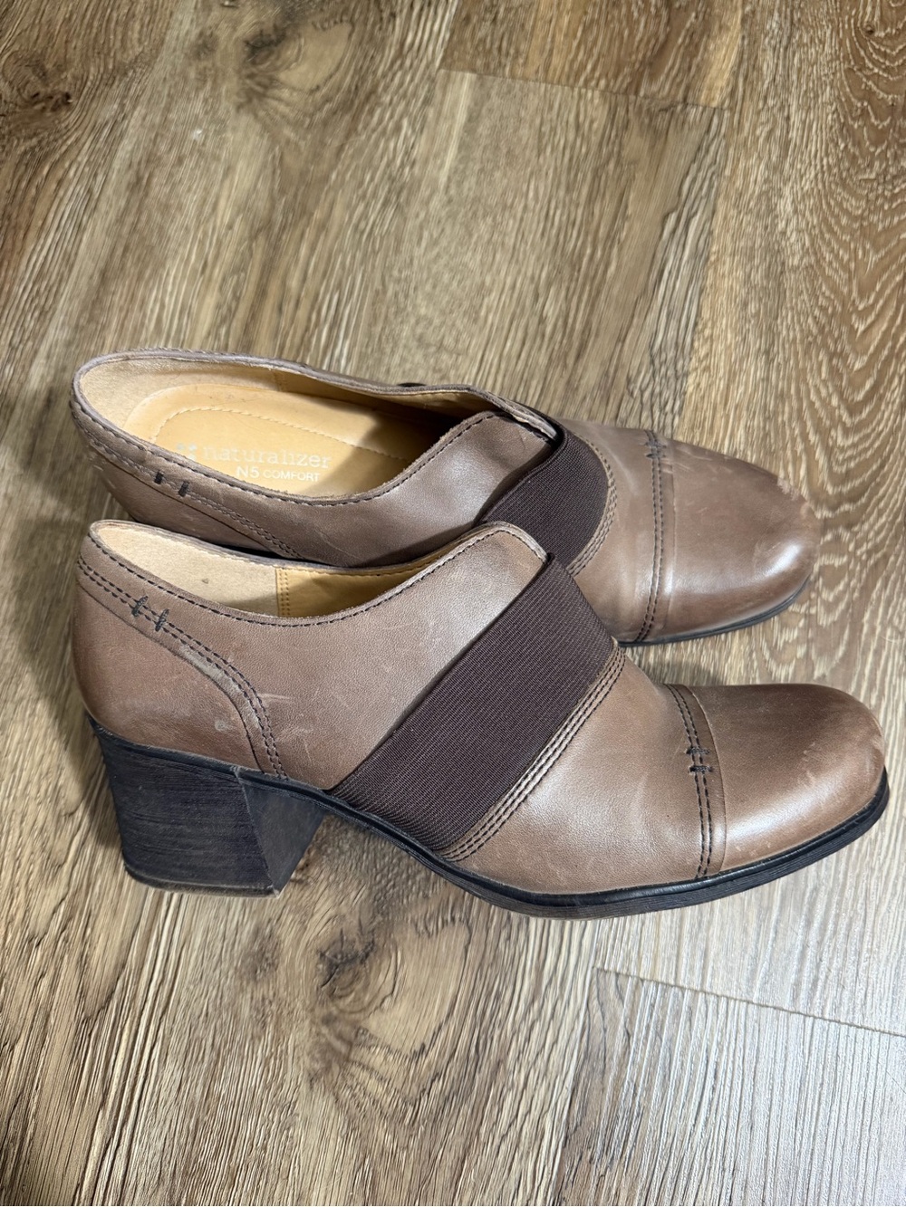 Naturalizer N5 Comfort Ligh Brown Women's Wedge Heel Bootie